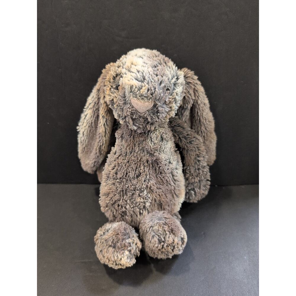 Jellycat Medium Woodland Bashful Bunny 12” Plush Stuffed Animal Brown Rabbit